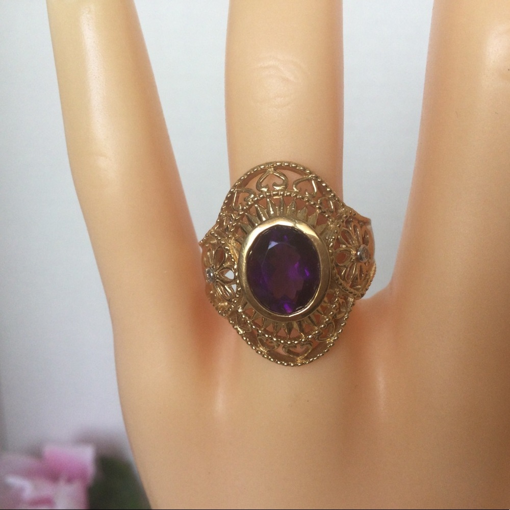 14k Amethyst Ring - Picture 5 of 5